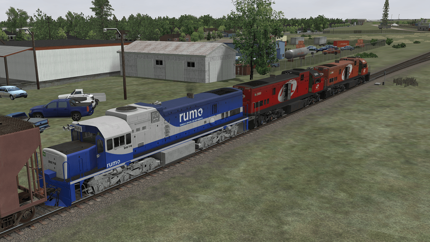locomotive train railway 3D game modeling Locomotiva trem