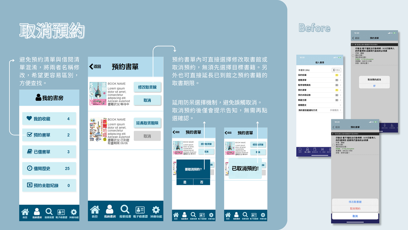 UI/UX Mobile app axure library sus redesign quis