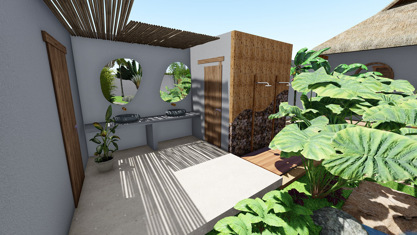 architecture arquitectura arquitecture Tropical Beach house visualization Render 3D exterior ceará