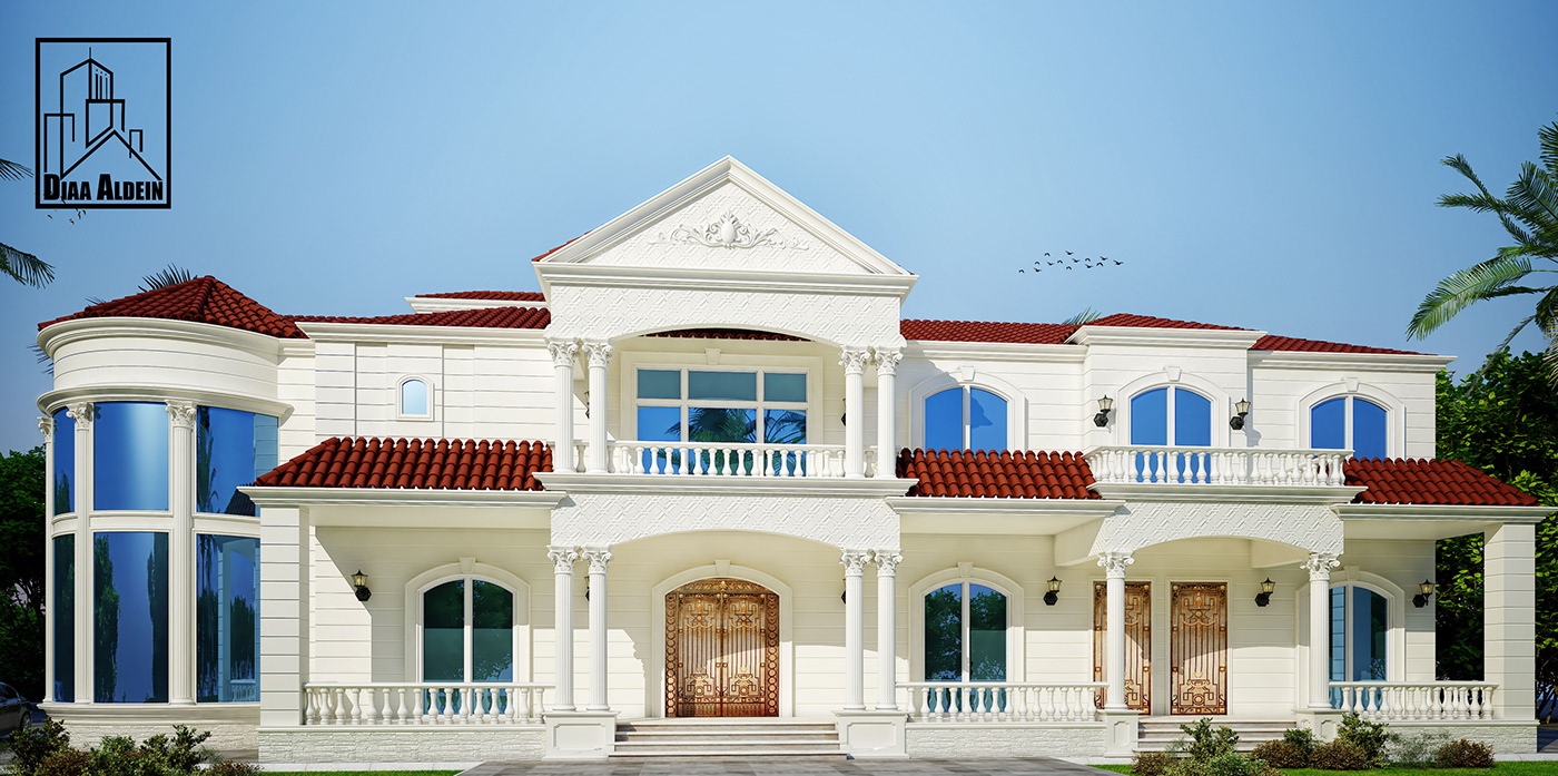 Villa architecture design facade