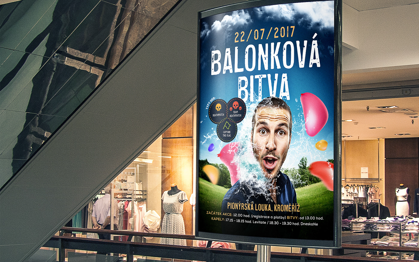 Advertising  balloons design fight grafika graphics plakat poster Poster Design