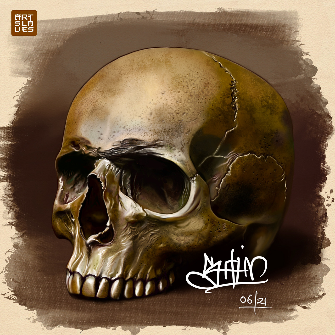 artslaves dark gothic skull skullart skulls tattoodesign  