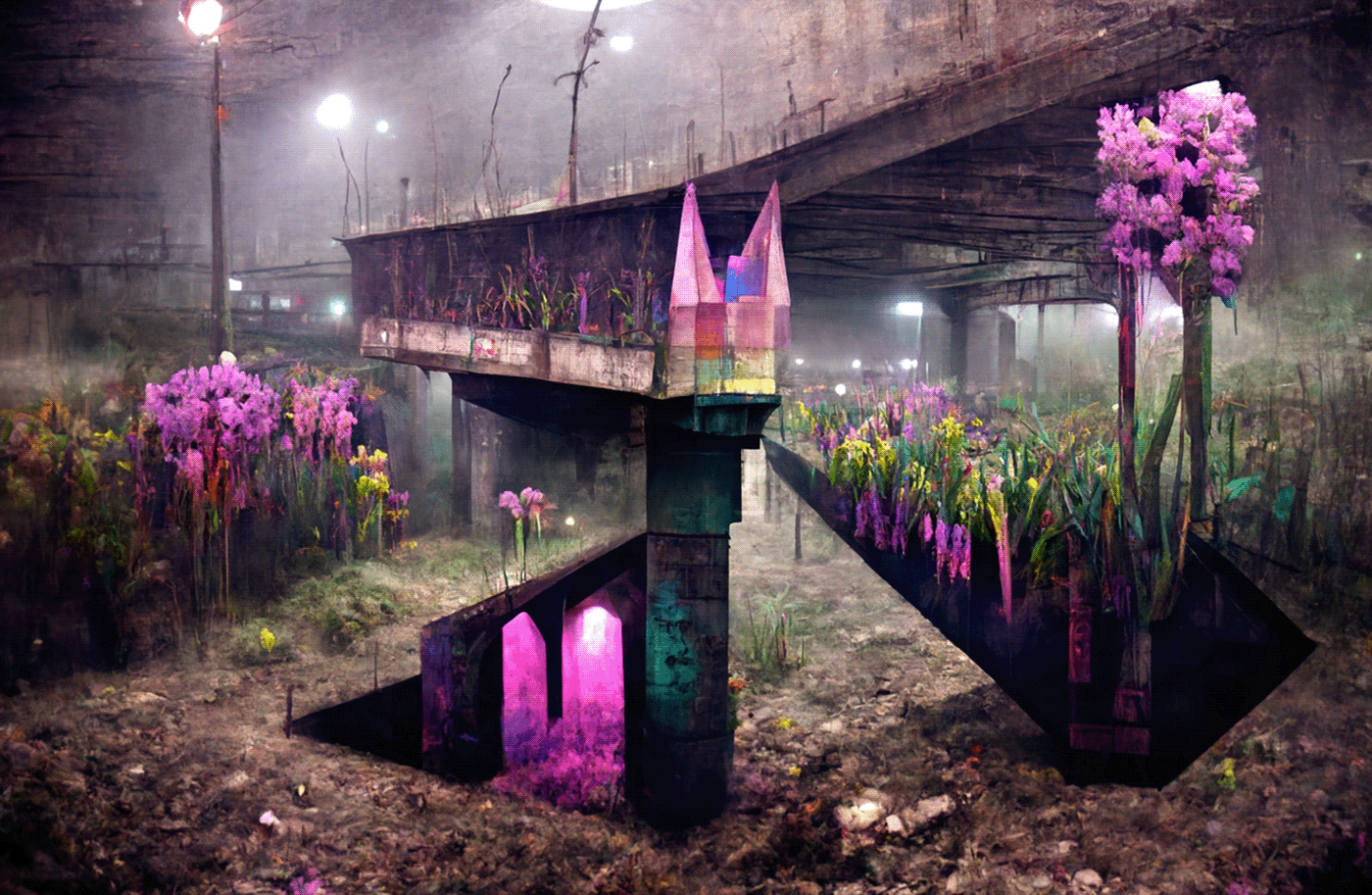 3D CGI enviornmental Film   flower industrial Landscape Nature Production visualization