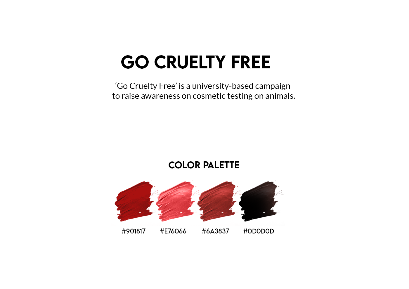 campaign Cruelty Free cruelty free makeup animal testing cosmetic testing animals photoshop Illustrator Poster Design standee design poster