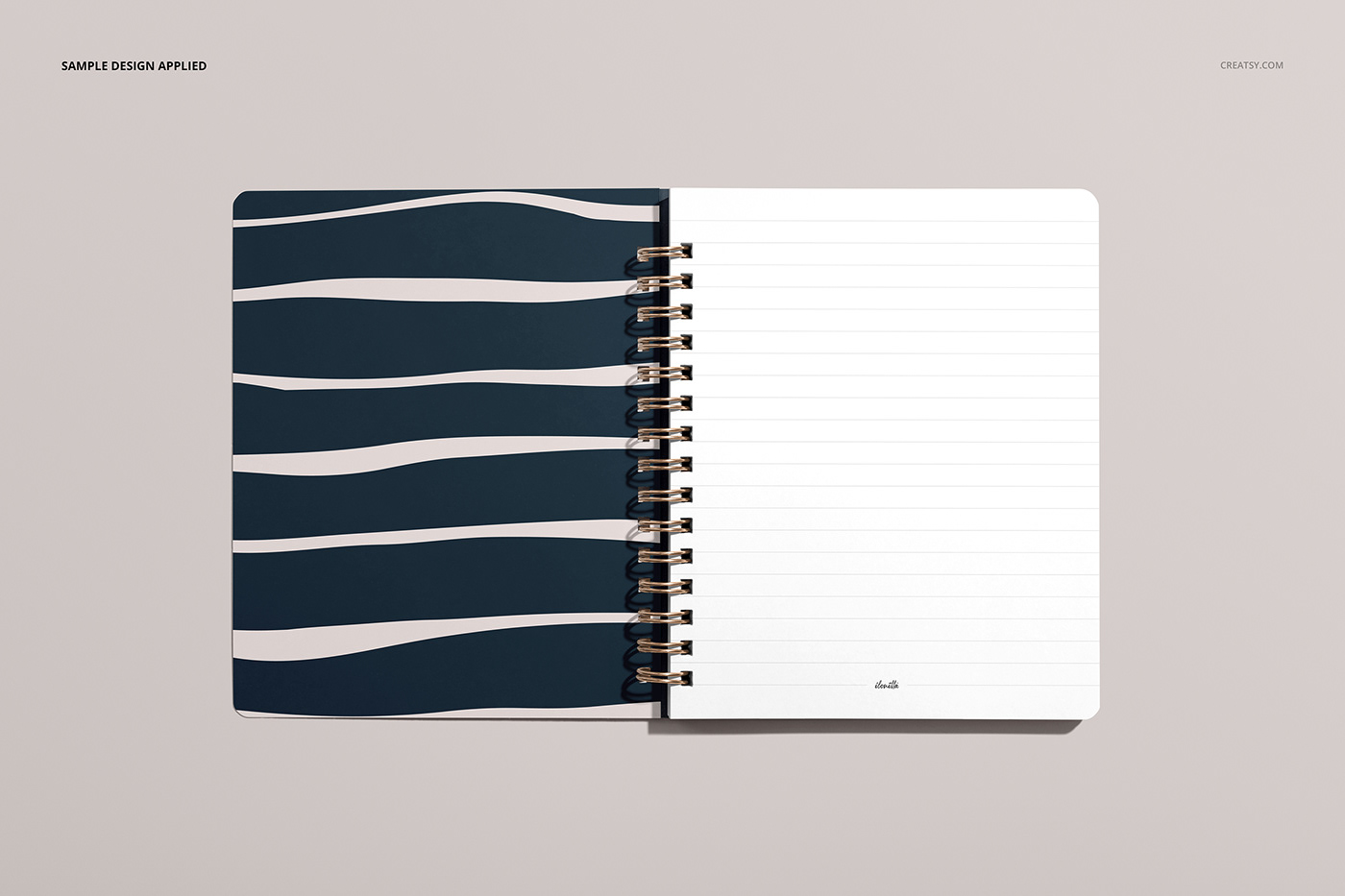 binded coil creatsy mock-up Mockup note notebook notepad Spiral template