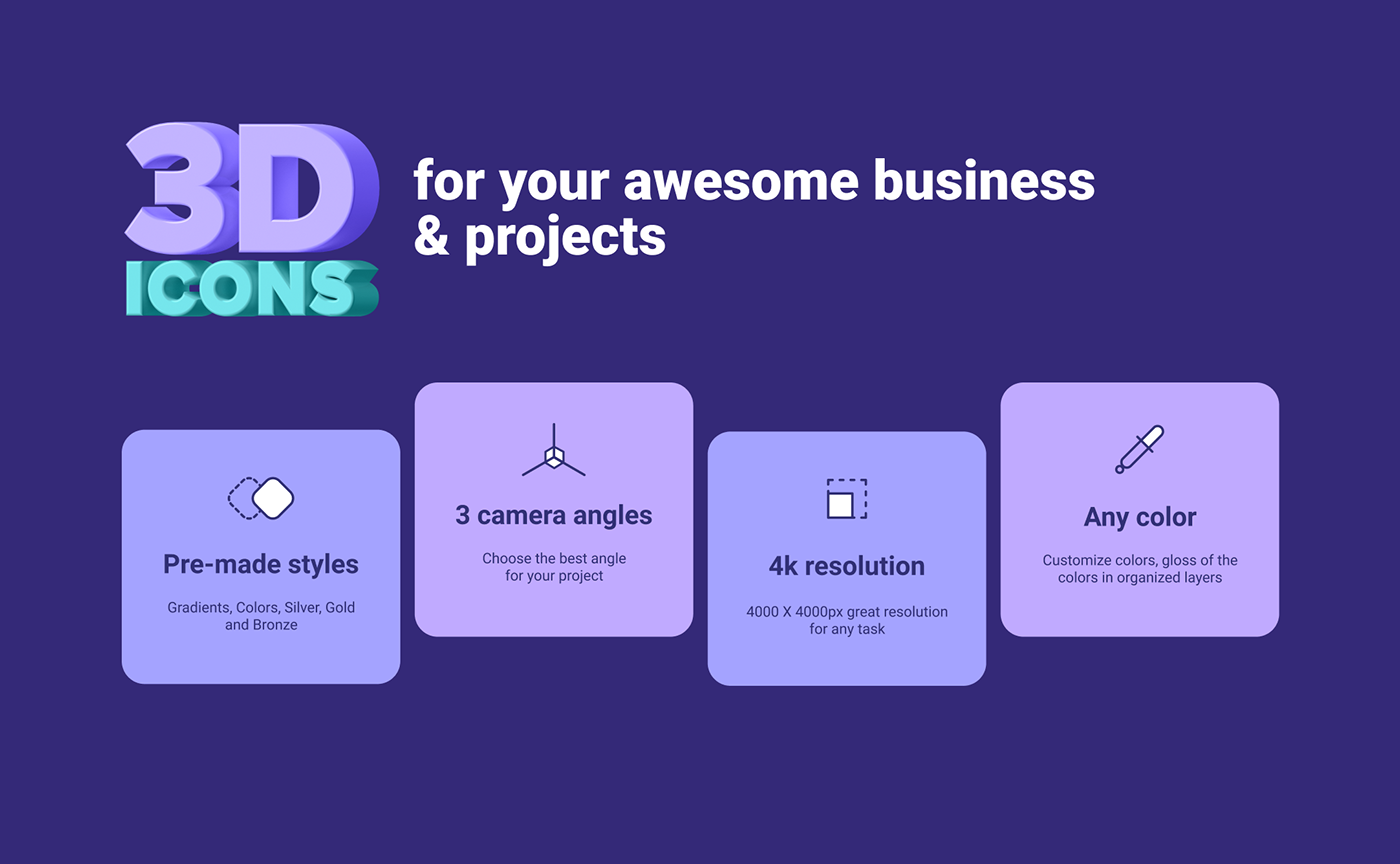 3D business 3d icons app design Figma Icon UI ux Website