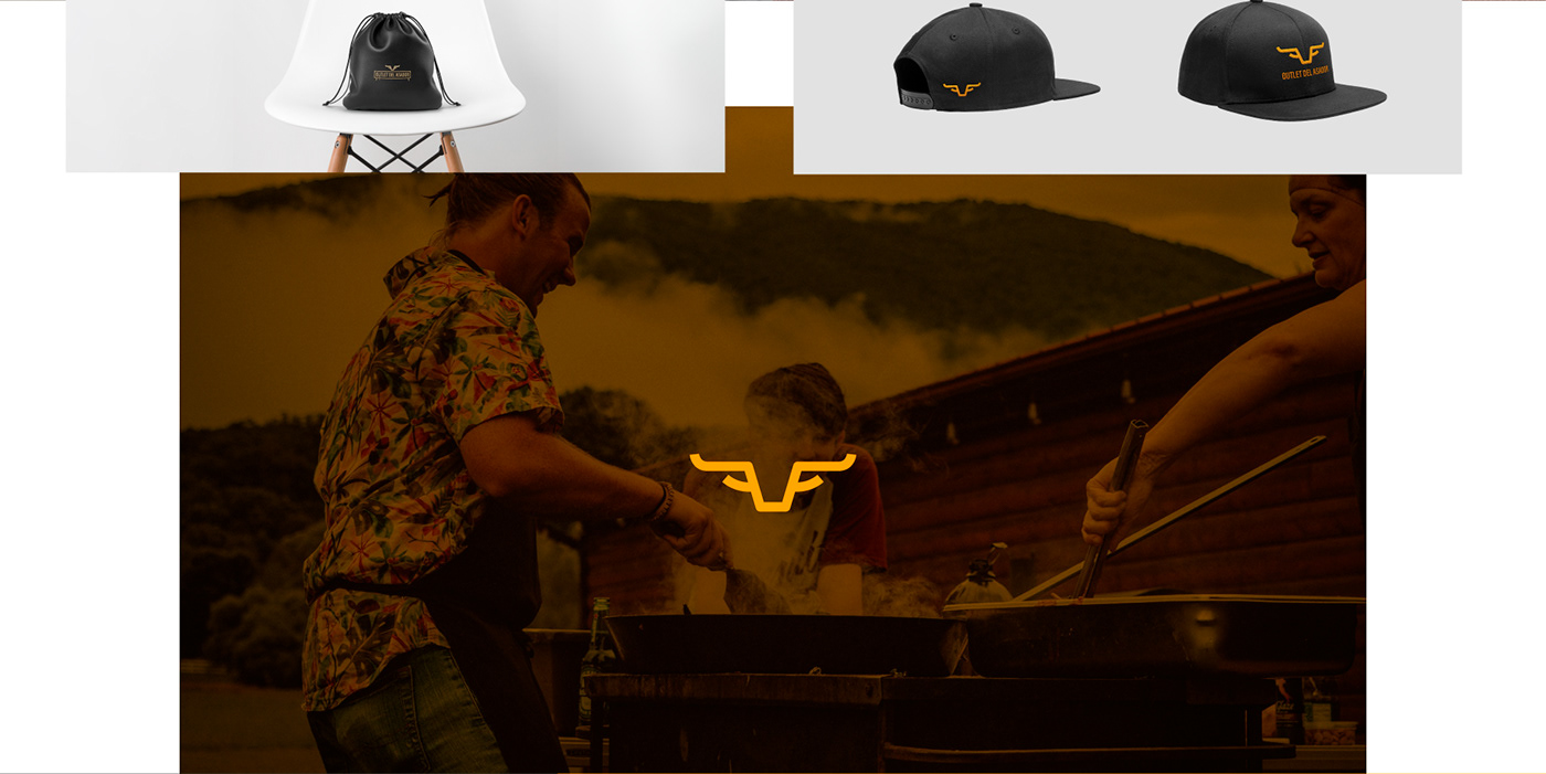 barbecue brand identity Branding design business card Cattle Food grill isotype logo