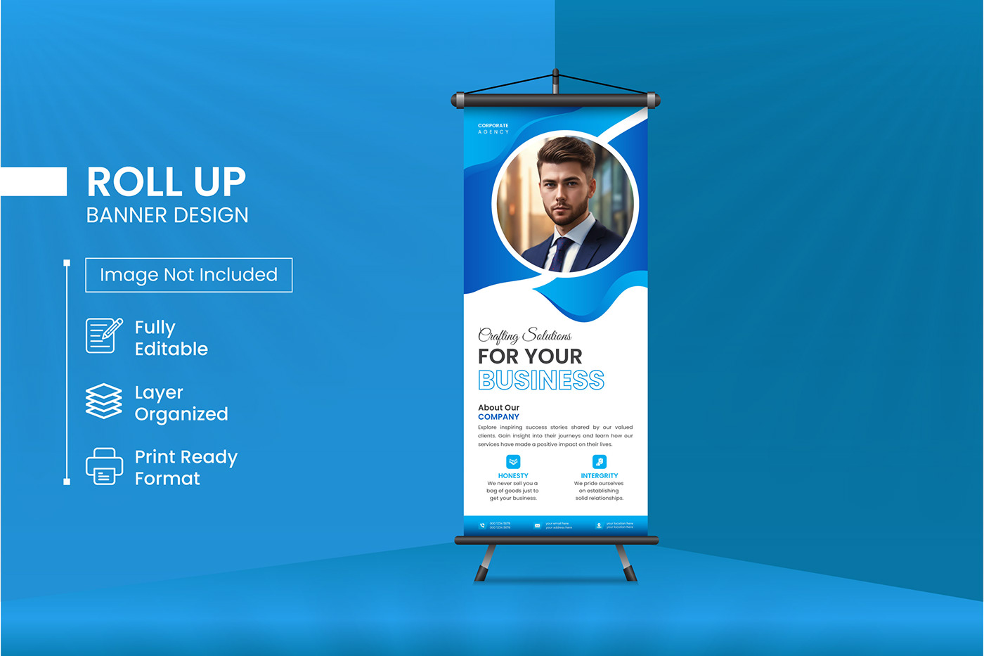 rollup banner Advertising  design roll up banner flyer brochure Roll Up business corporate