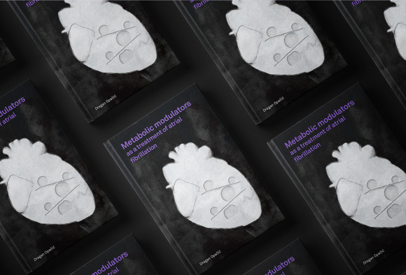 book design cover design ILLUSTRATION  embossing Layout Design Blind Stamp emboss medical heart