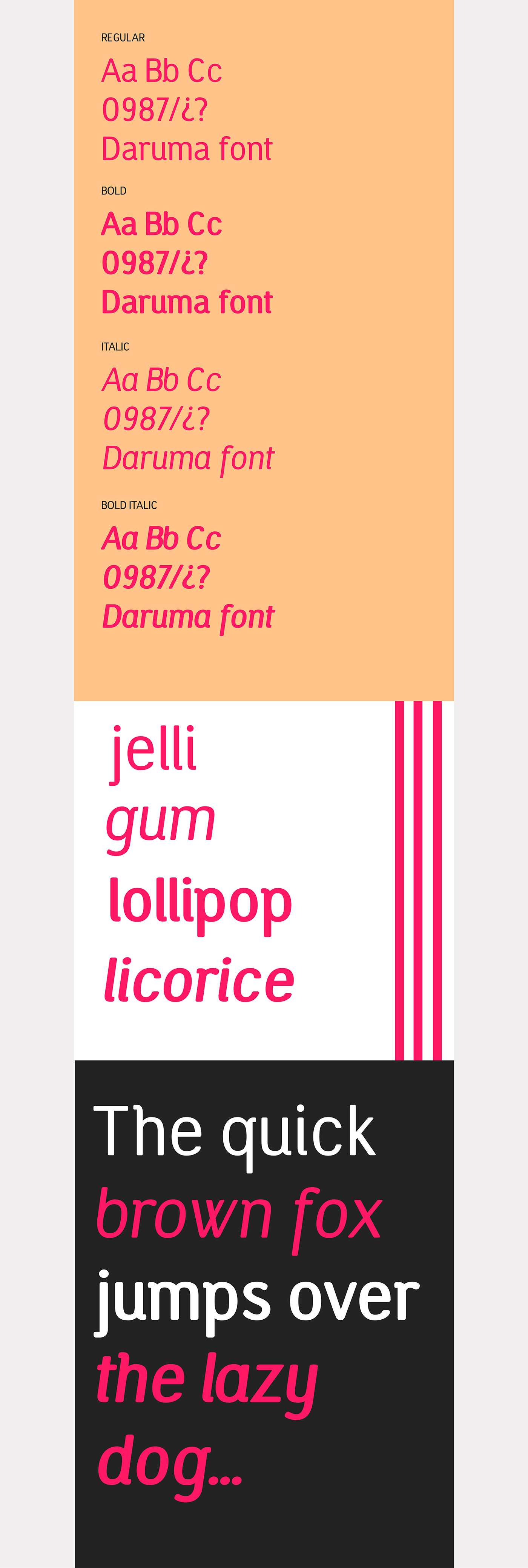 type Typeface rounded font regular daruma Candy colorful Illustrator FontLab bold italic Typefamily