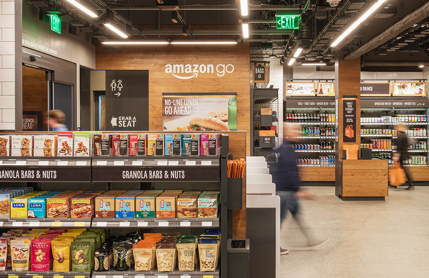 Amazon Go just walk out Amazon Grab and go convenience smart store no lines ai codes