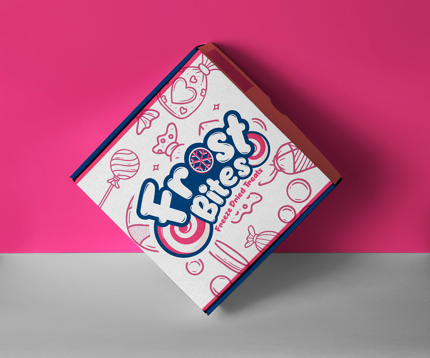 Packaging Design for Frost bite Candy company.