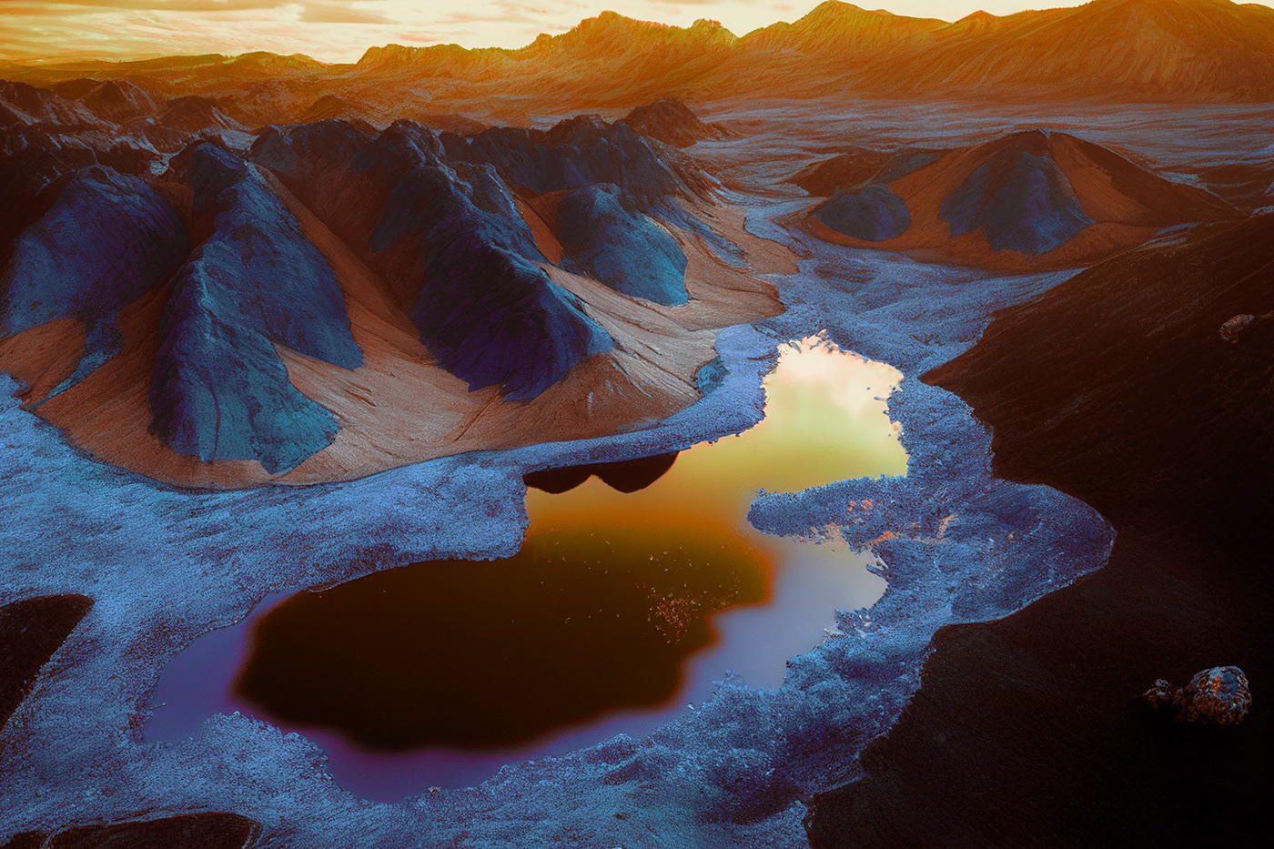 Adobe Photoshop Digital Art  hills infrared Landscape lightroom mountains Nature SKY
