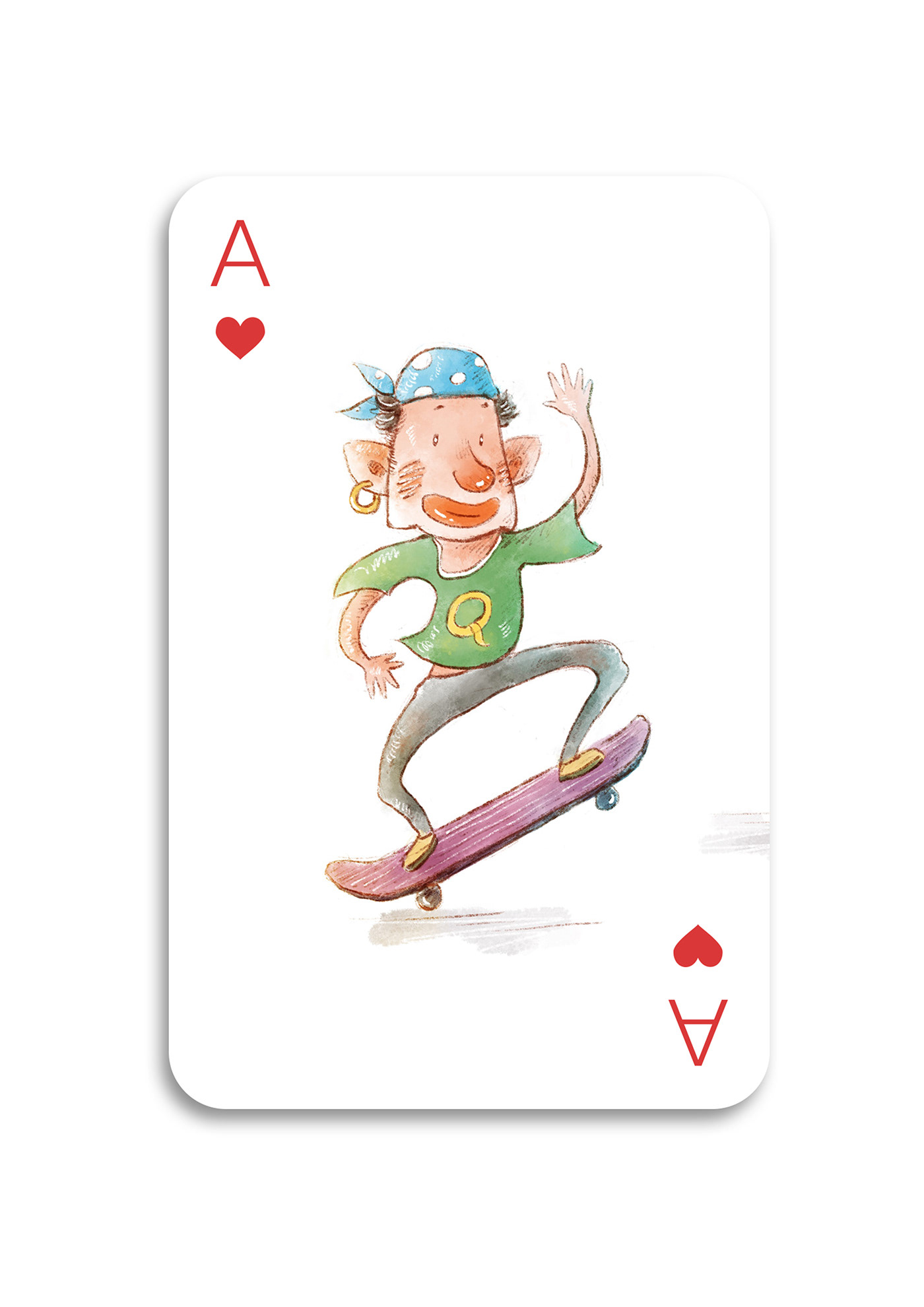 插画文艺森系手绘水彩扑克Playing cardcard创意夸张个性鲜明趣味可爱