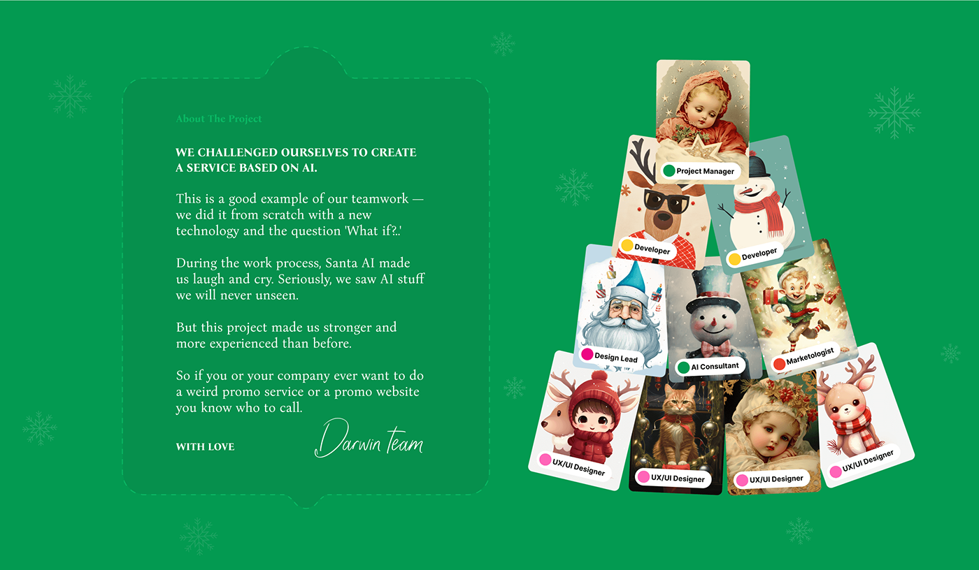 UX design ui design Web Design  web app ai web development  Christmas christmas card santa promo