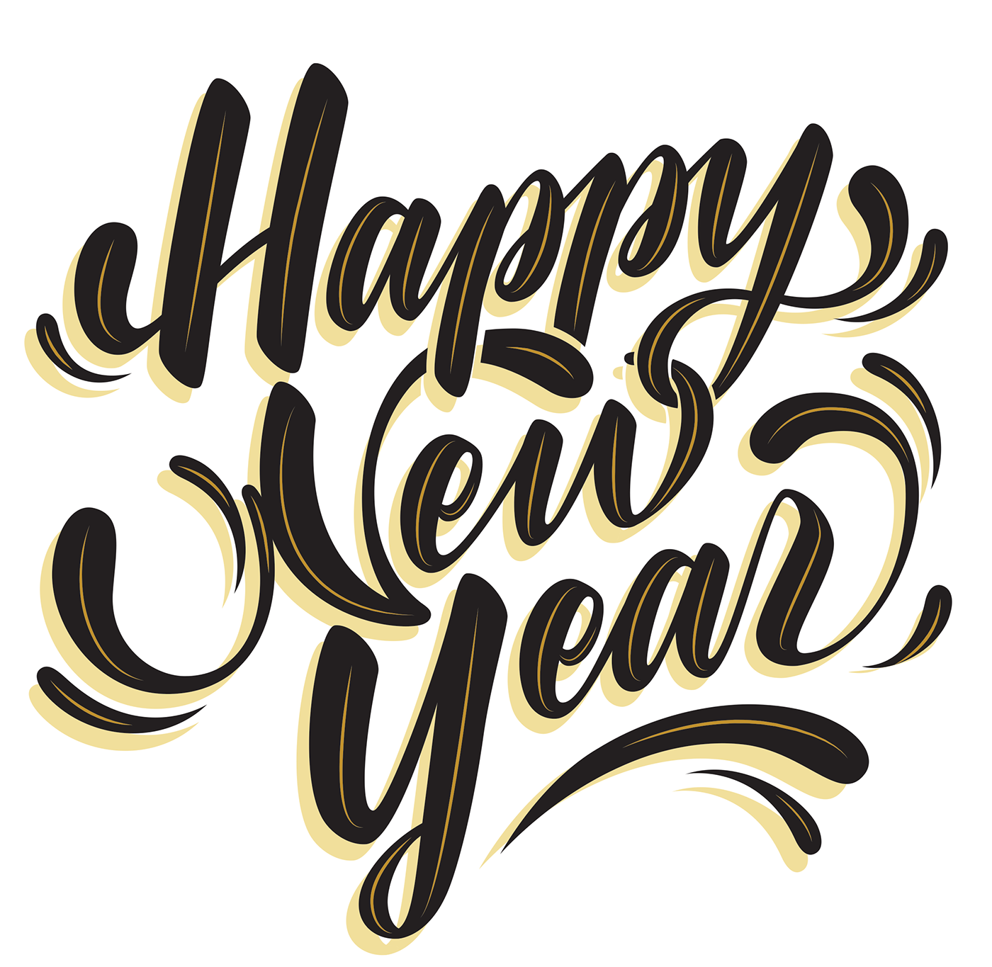  Happy  New  Year  Digitized Lettering on Behance