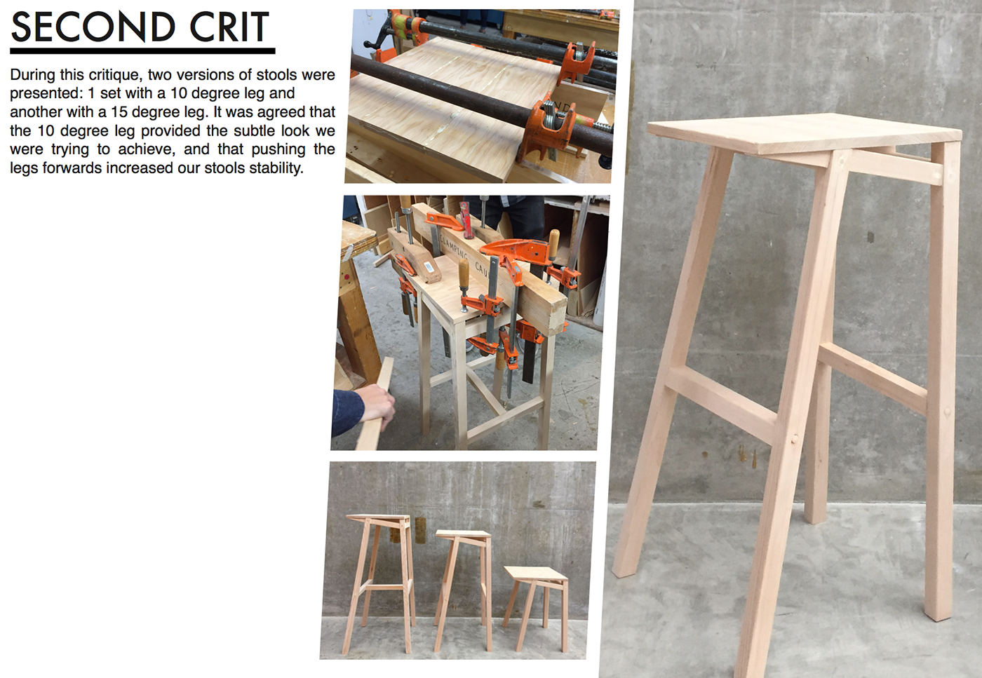 stools woodworking Brich Wood wood process Co-creation