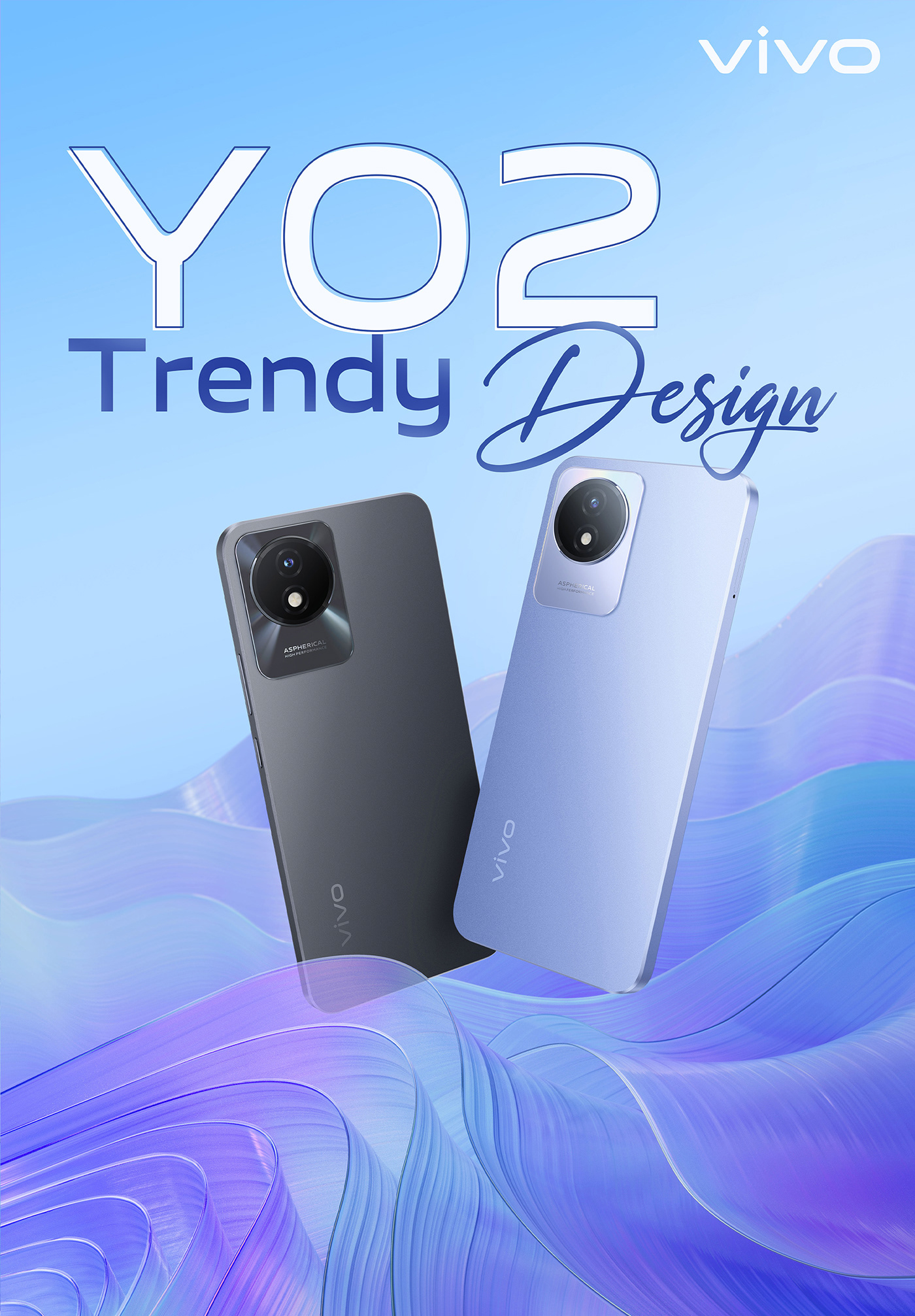 Vivo mobile CGI visualization 3D Fashion  phone color poster Technicolor