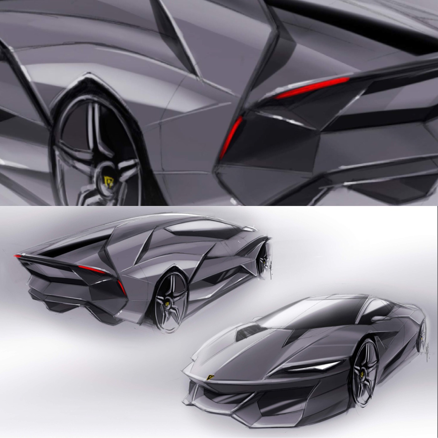 photoshop car design Auto automotive illustration