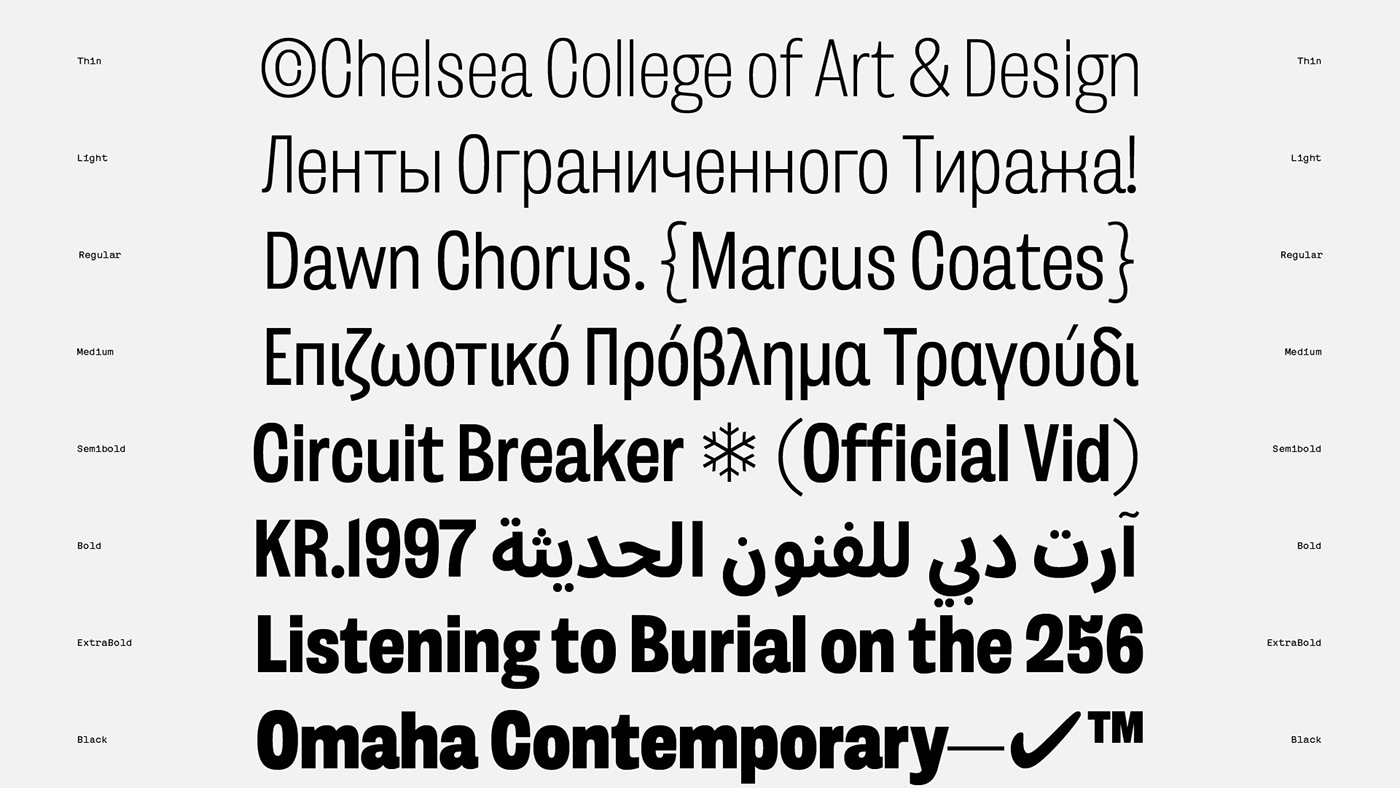 arabic Cyrillic Display editorial font greek poster sans serif Typeface typopgraphy