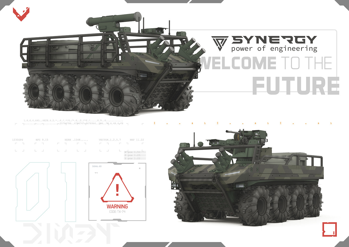 concept Military UGV Vehicle Weapon