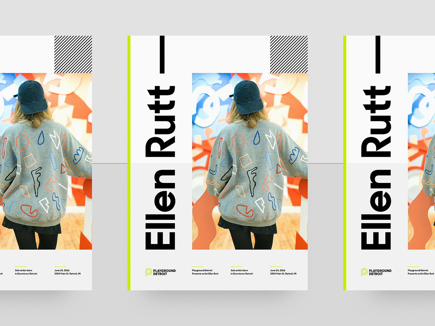 detroit playground detroit identity logo Website stationary art design Collective  Rebrand