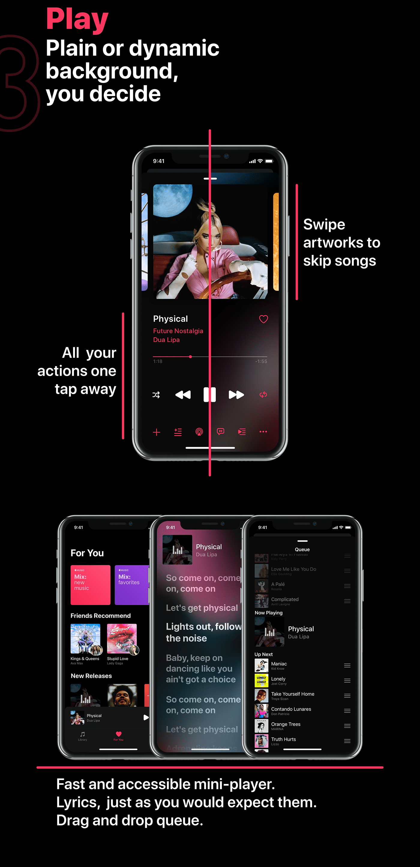 Apple Music ios iphone music Music Player player redesign UI ux ux/ui