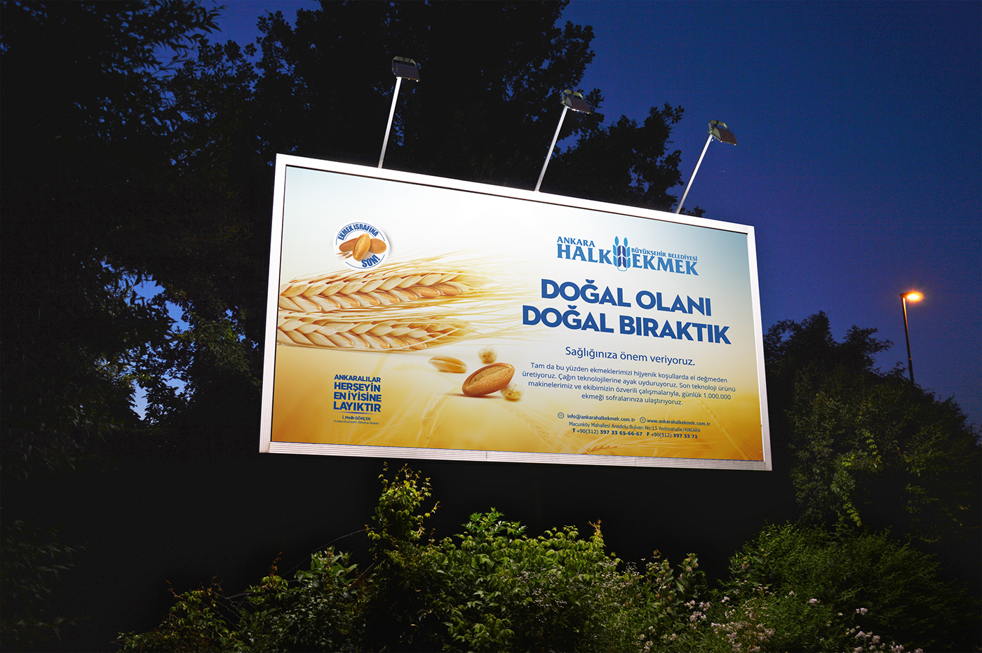 billboard tasarim design Mockup bread naturel creative best
