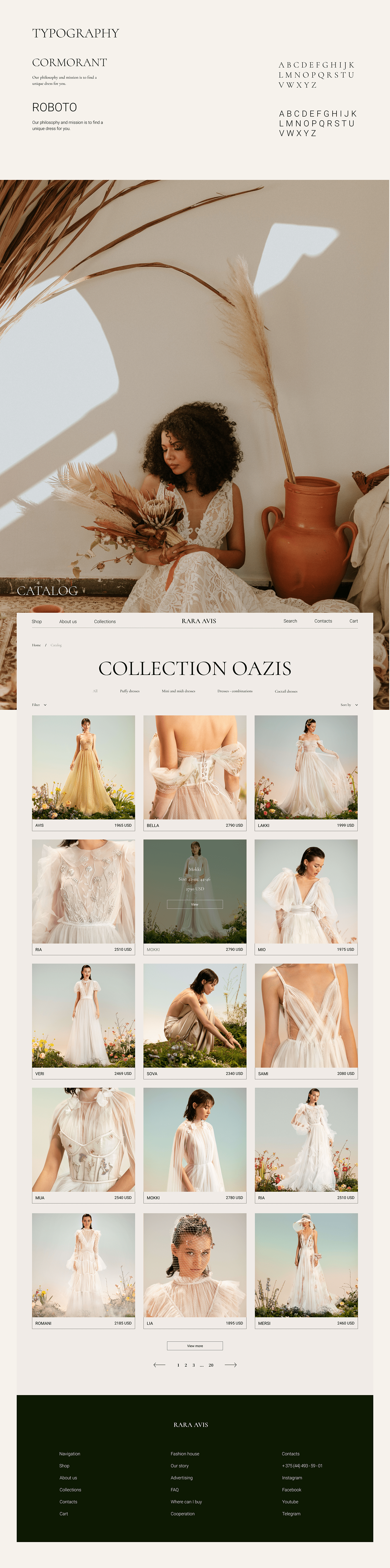 Fashion  inspiration UI/UX user interface Web Design  wedding WEDDING DRESS Shopping Website Ecommerce