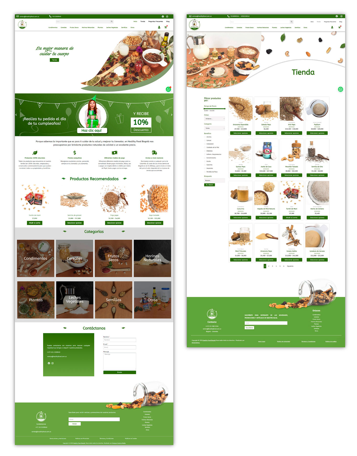 desarrollo web diseño tienda virtual Diseño web Ecommerce Paginas web tienda virtual tienda naturista