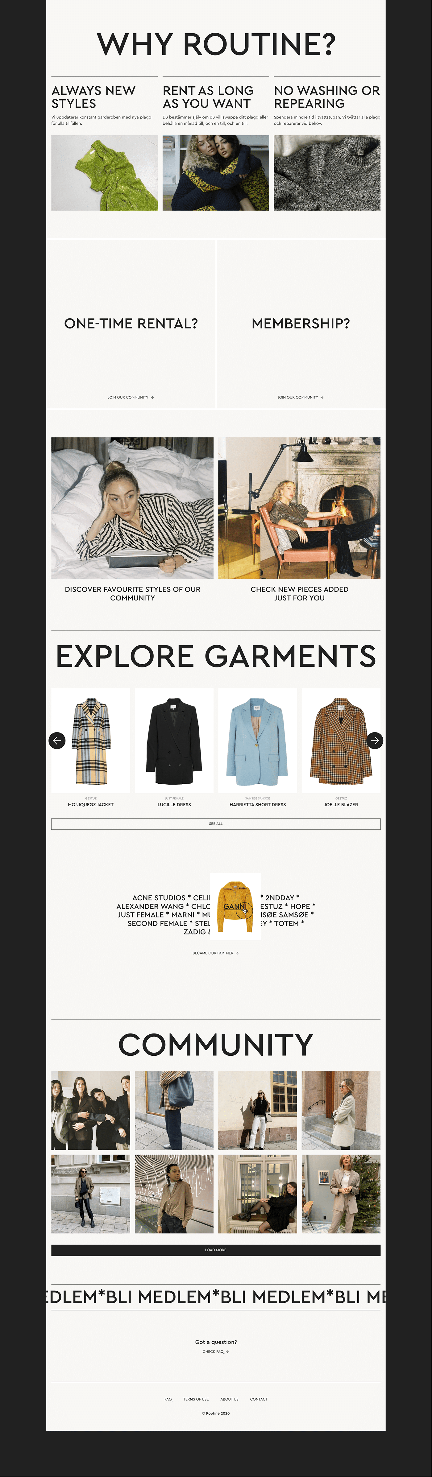 Clothing design Ecommerce editorial Fashion  landing page shop UI/UX Web Design  Website