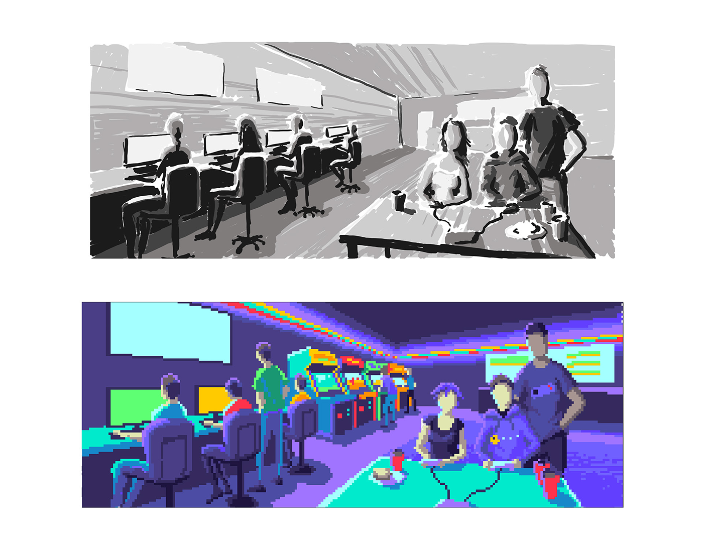 Video Games ILLUSTRATION  videogame esports geek