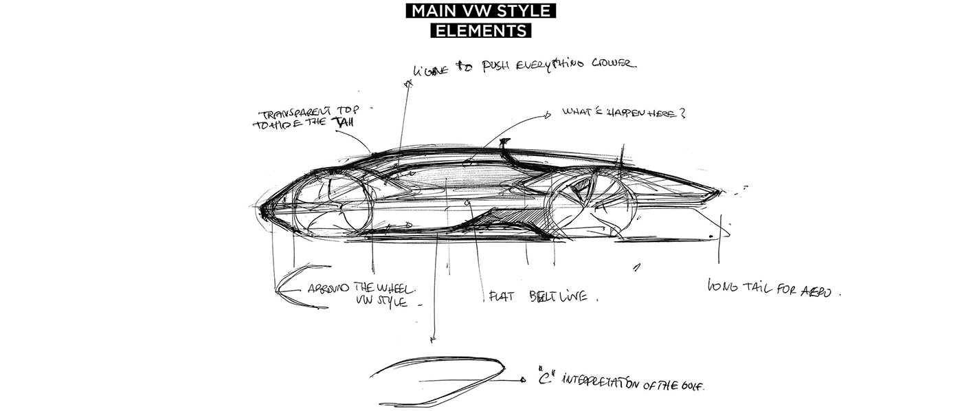 Automotive design car design car sketching Transportation Design concept design volkswagen design master degree project ISD sketch cardesign