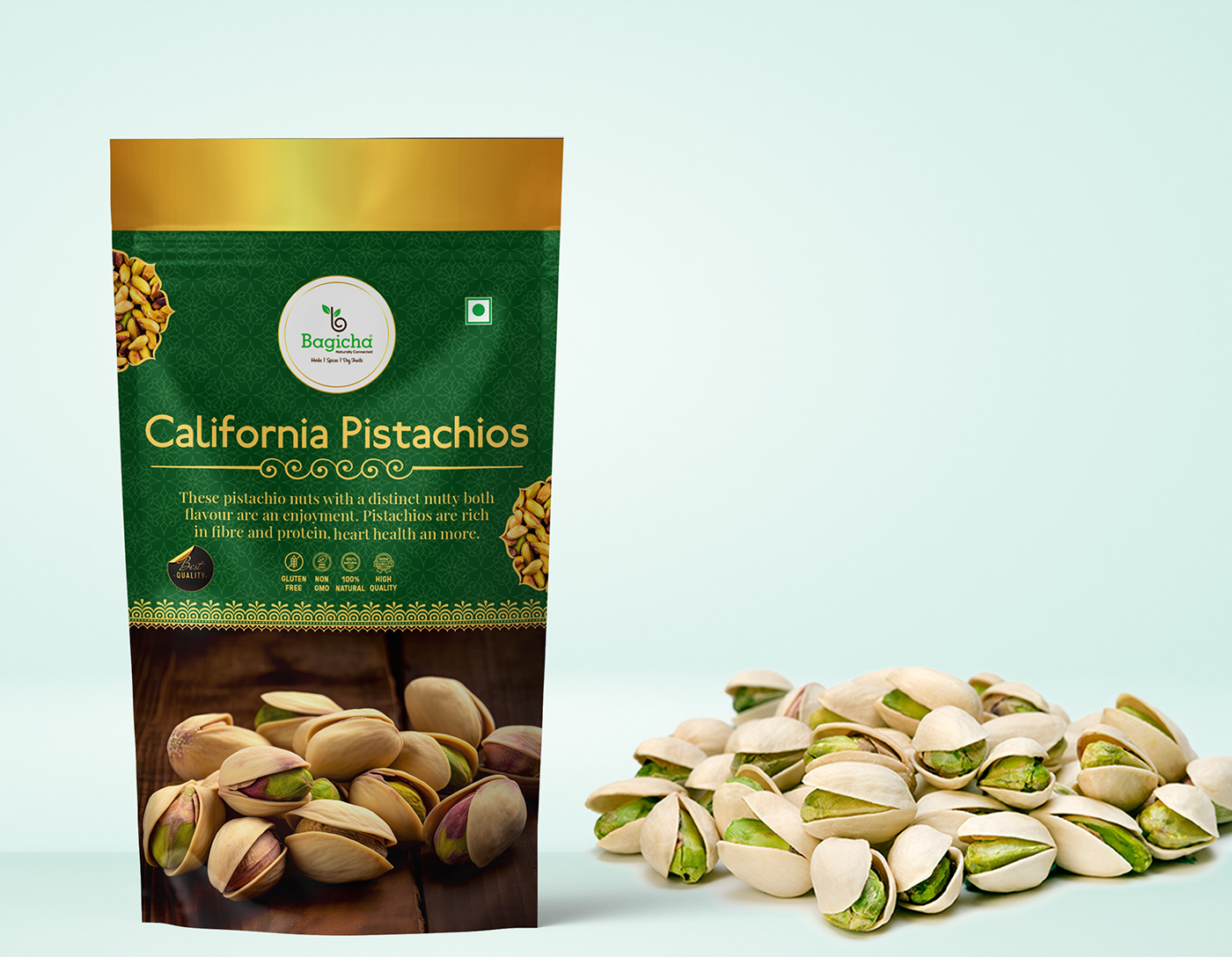 Pouch Design  pouch pistachios Pouch Packaging Dry fruits Mockup branding  brand identity Graphic Designer visual identity