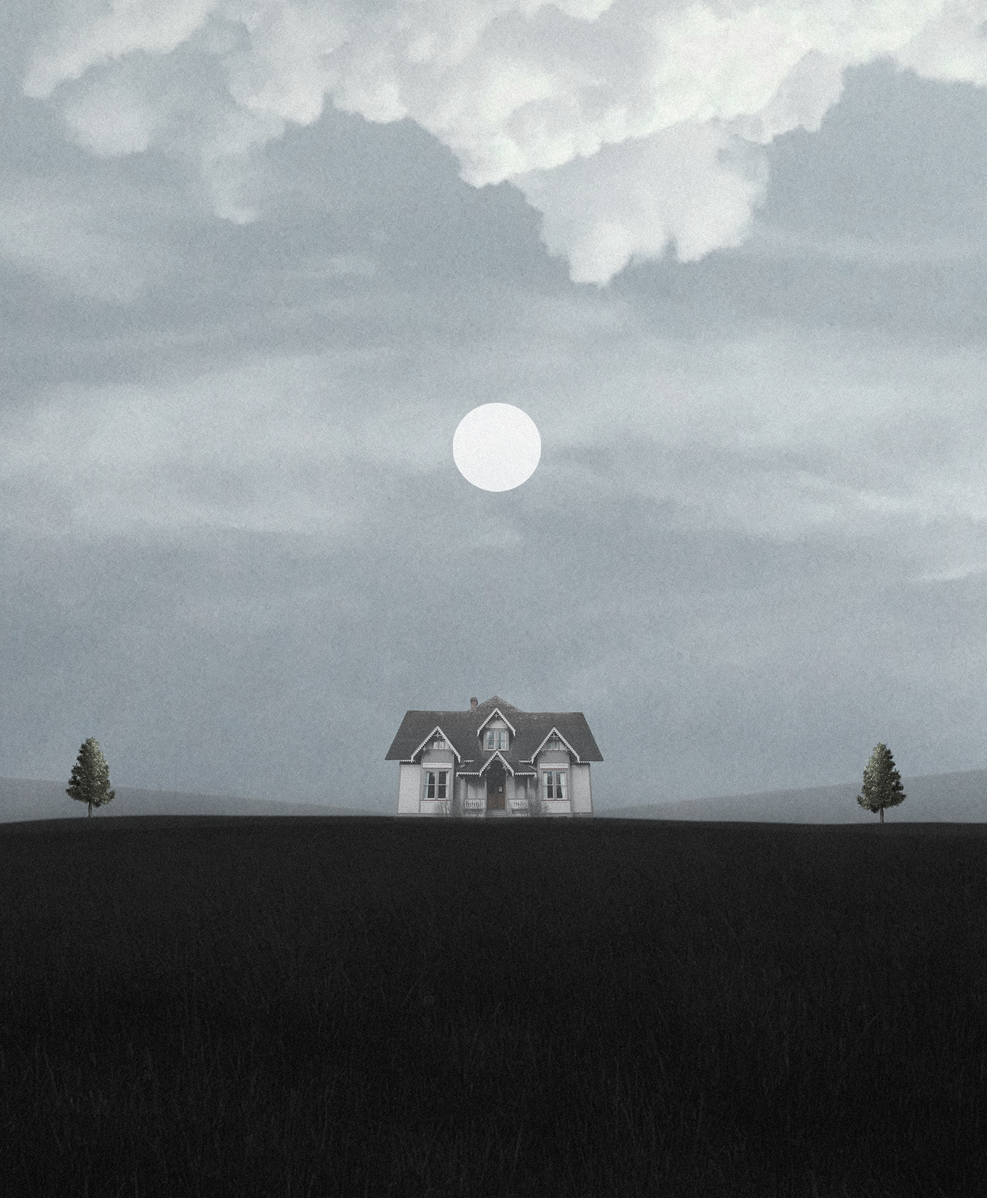solitude loneliness lonely alone away house Photo Manipulation 