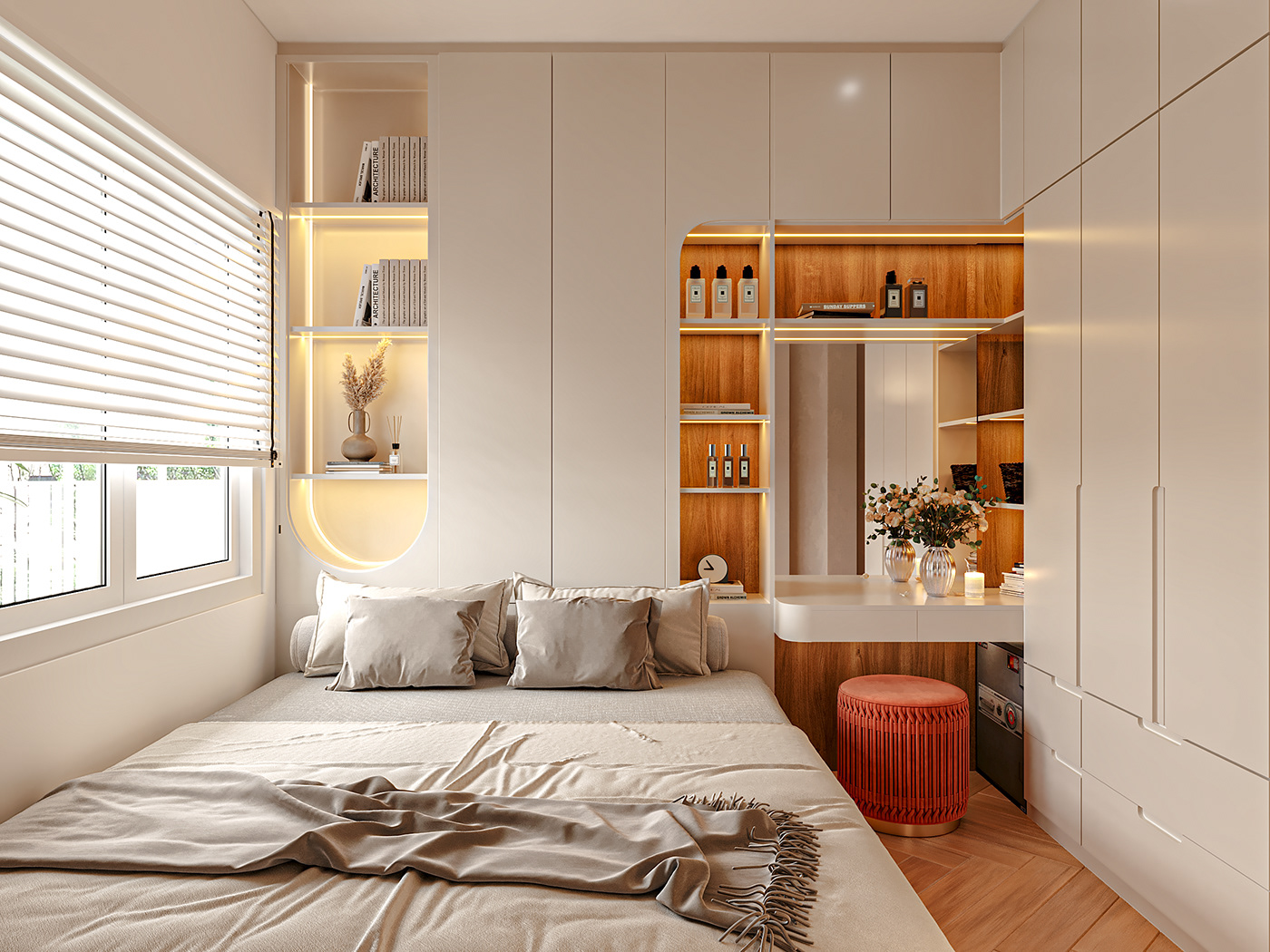 design Wabi Sabi Thiết kế nội thất thi cong noi that phòng ngủ nội thất Phòng ngủ bé gái