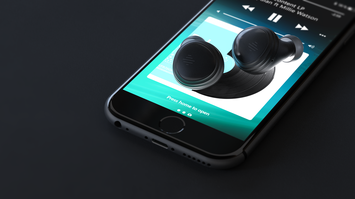 Smart wireless Earbuds alto earbit vinylblack Web Startup