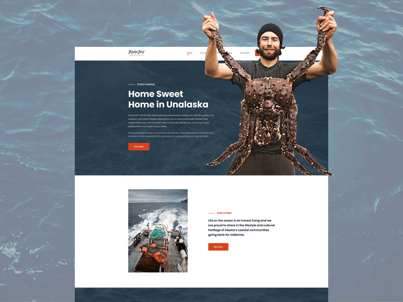 UI UX design for Seafood Supplier Website with creative design and Responsive design . 