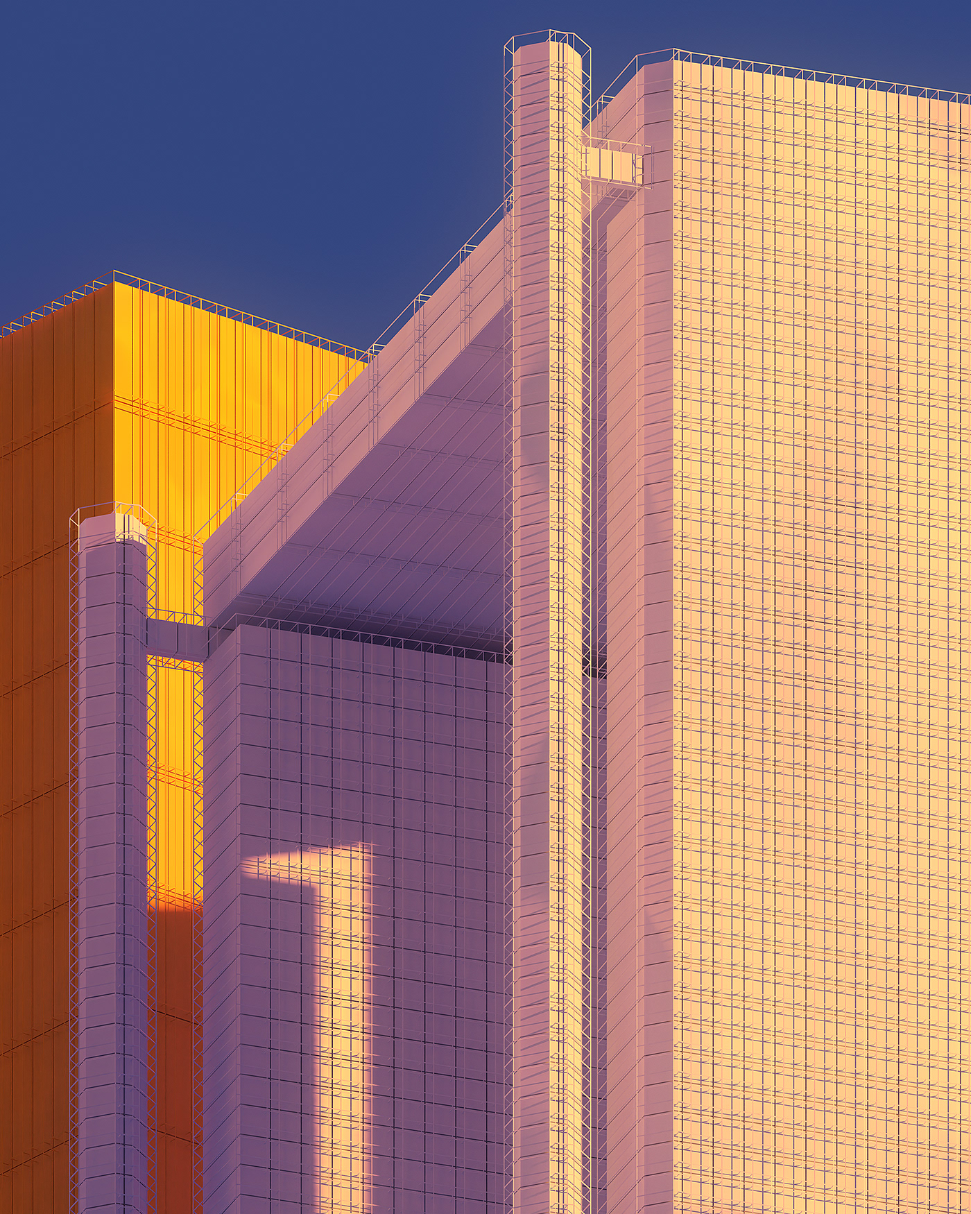 3D aesthetic architecture blender Brutalism color daylight Daytime Perspective SKY
