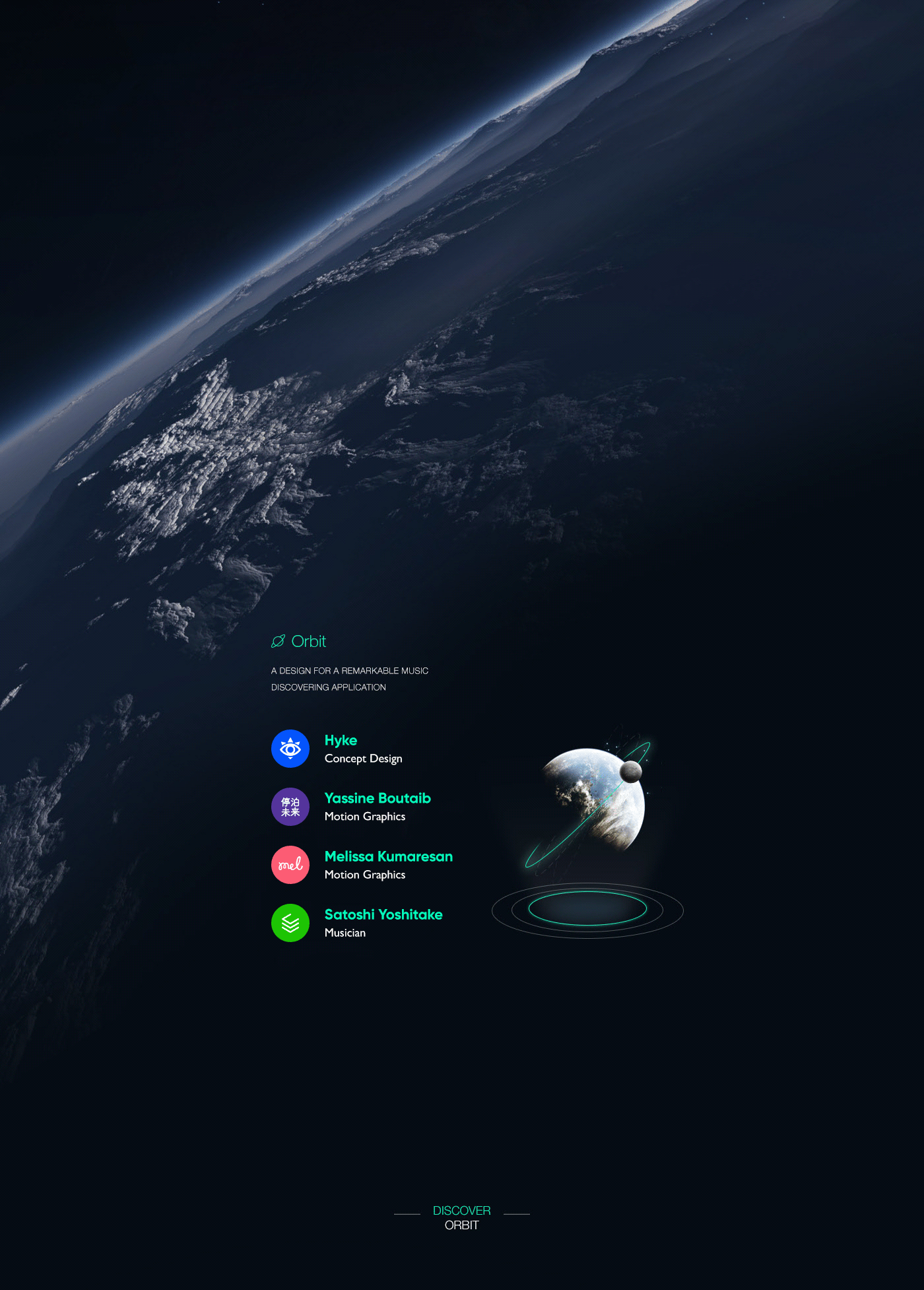 Musical exploring application mobile apple watch popo Ediso discovering Orbit network minimal Space  nebula Planets