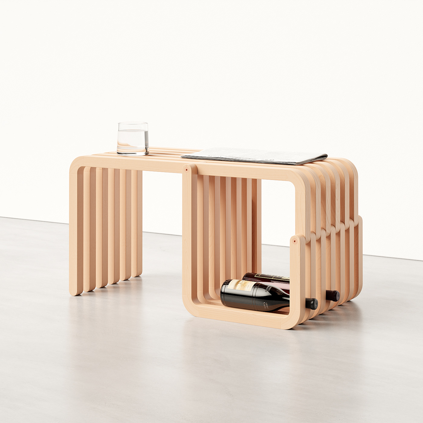Functional Design minimal furniture modern furniture pragmatic design side table table wood furniture wood table