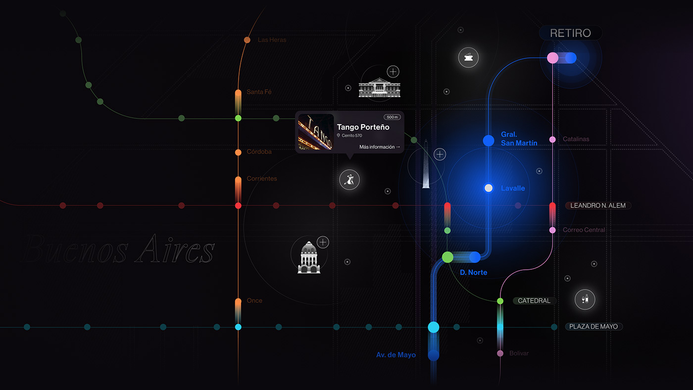 subway Interface interactive ui design map metro buenos aires Interaction design  Figma app design