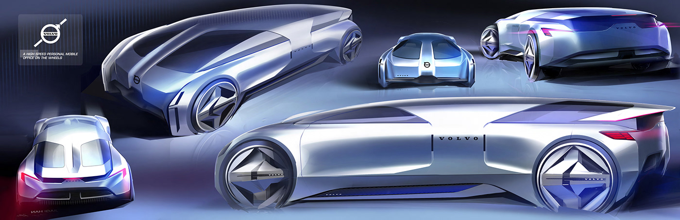 car cardesign concept design mobility Render sketch Volvo