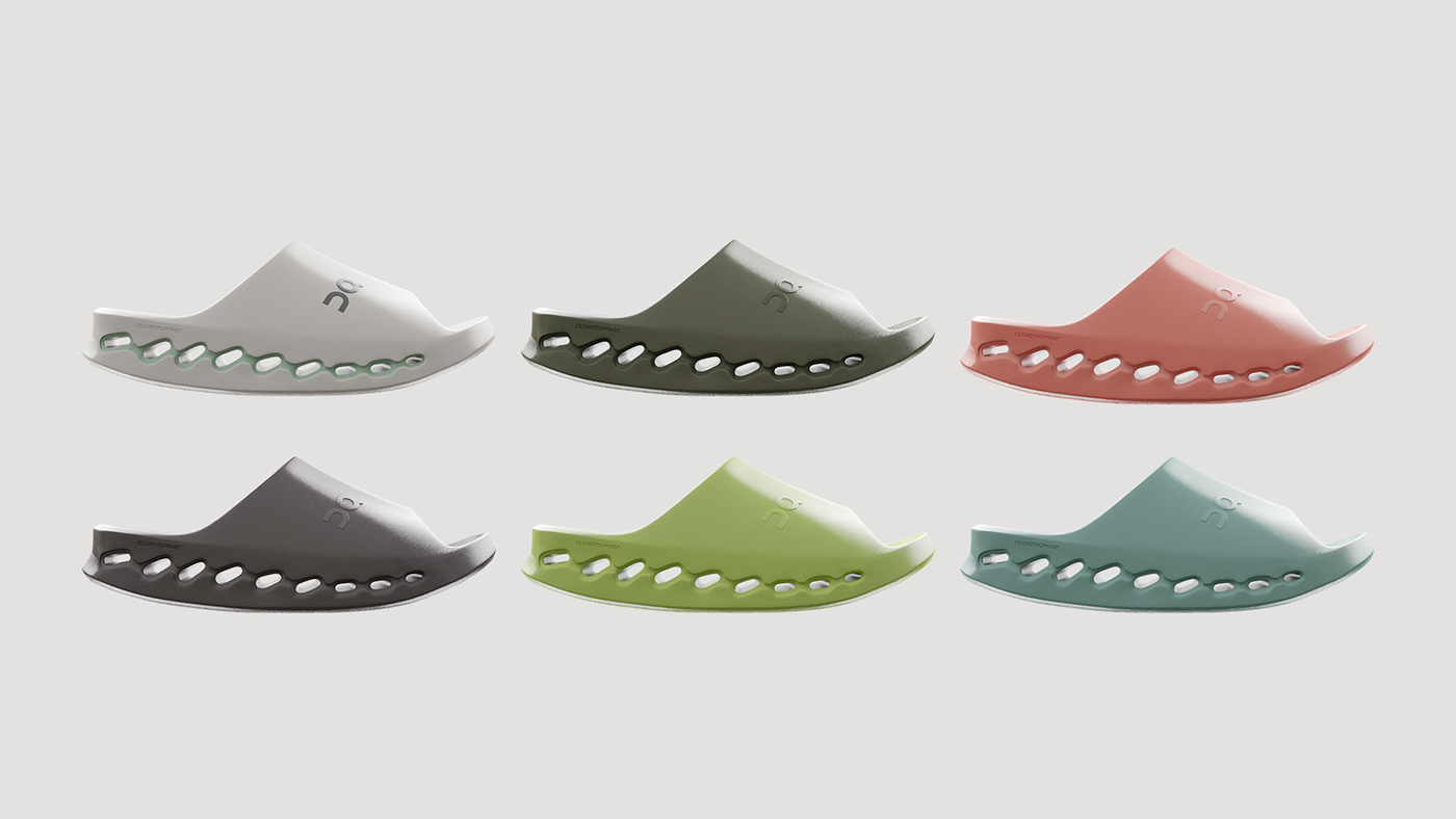 footwear design On running slides Sandals shoes Fashion  sneakers footwear product design  3D