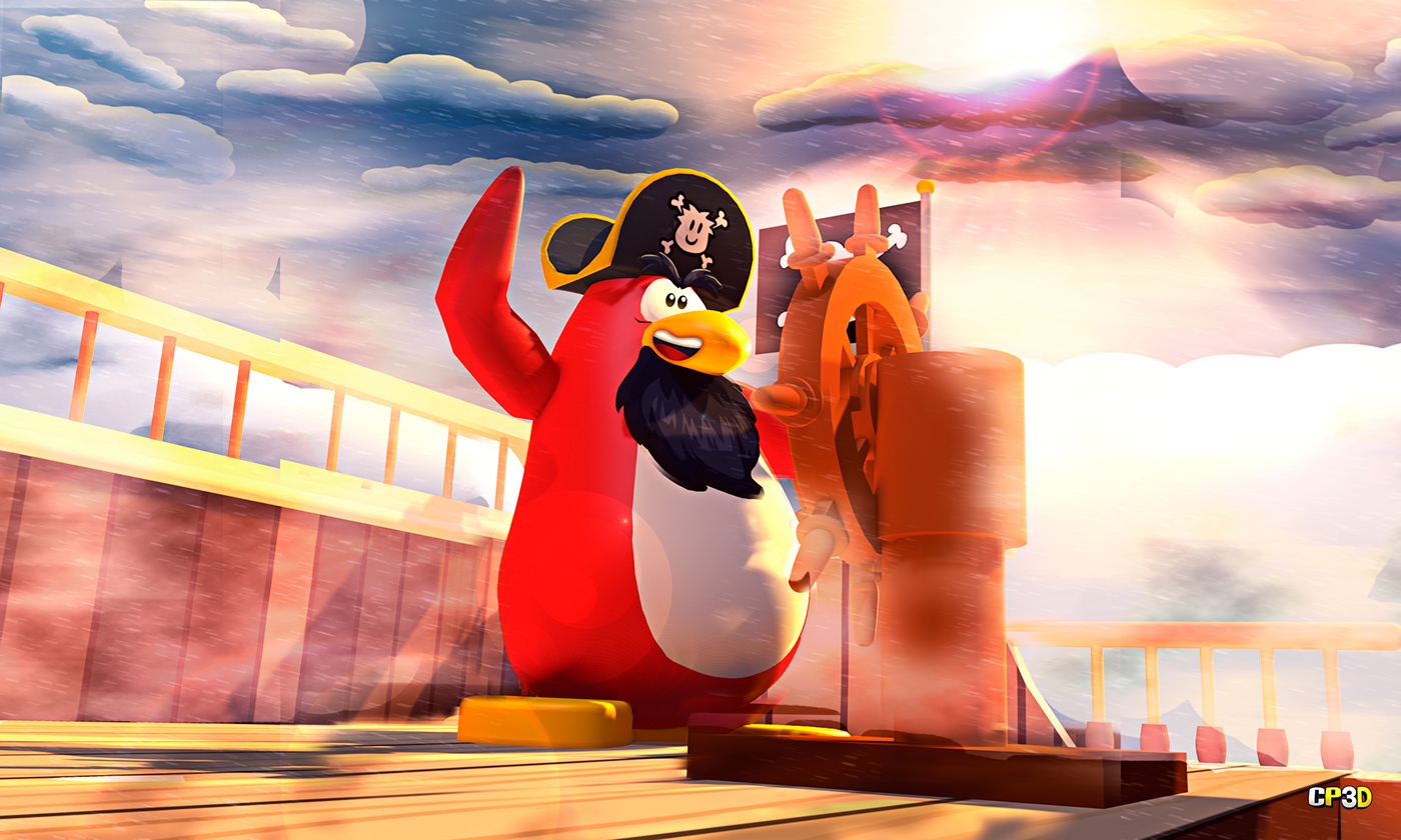 3D Unity Games Club Penguin Club Penguin 3D penguin pirate Render blender3d photoshop Pirates of the Caribbean vfx breakdown