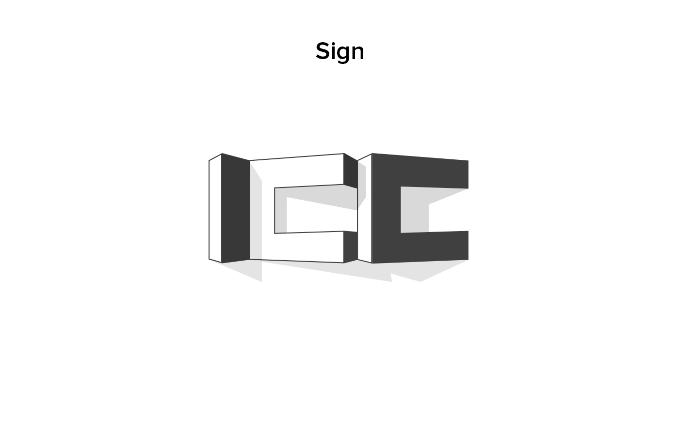 Logotype 3D logo construction