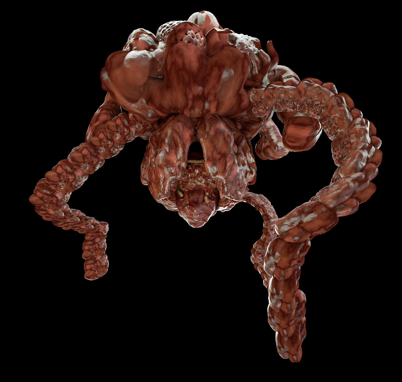 3D arte cover diseño monster Monstruo trap tripas musica
