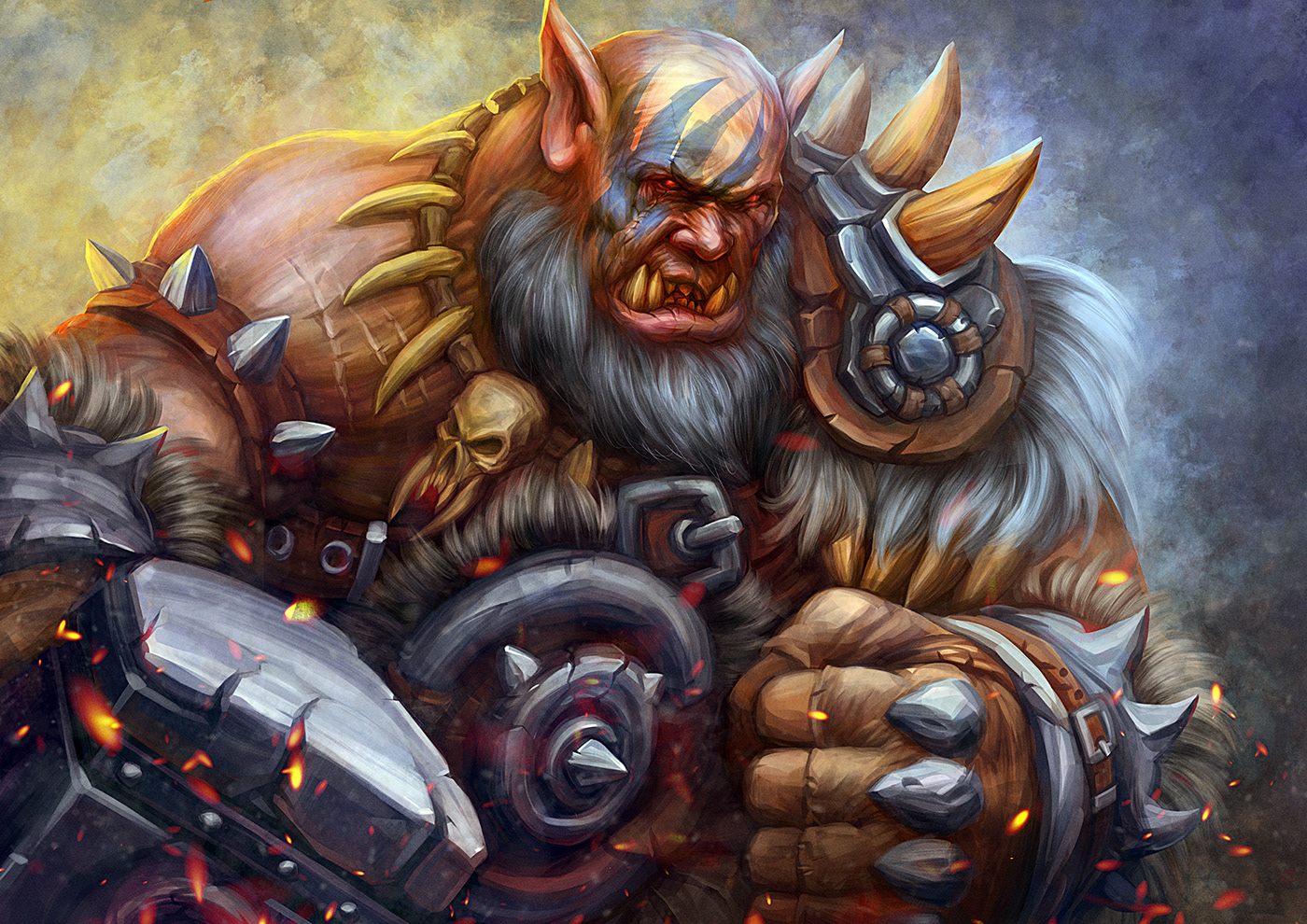 cg graphics 2D graphics ILLUSTRATION  Digital Art  Fan Art warcraft orcs fantasy