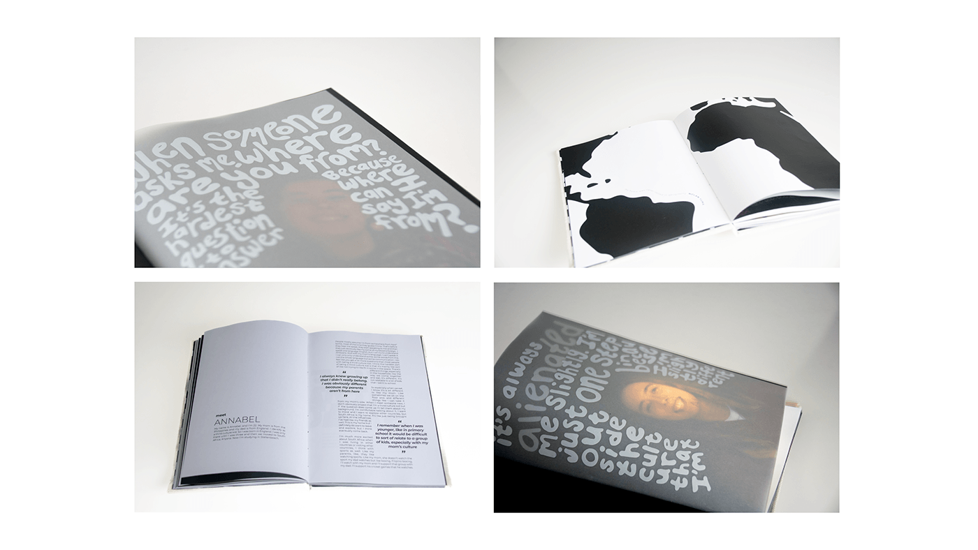 istd book editorial culture typography   design book design type black and white third culture kid