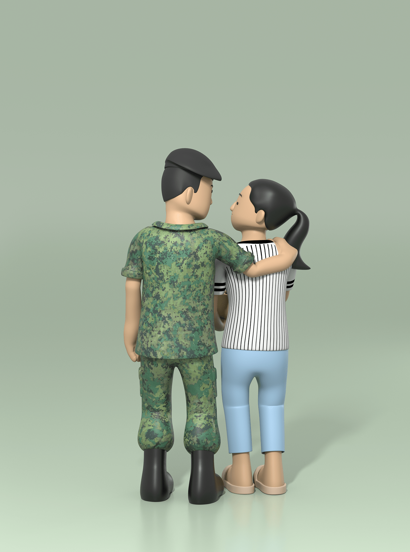 3D animation  army Military motion graphics  national service singapore soldiers